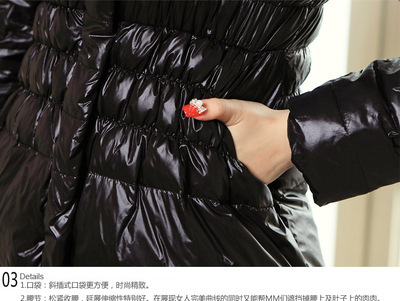 【羽絨服加工 女款修身中長款立領(lǐng)聳肩羽絨服女 廠家批發(fā)定做】價格,廠家,圖片,服裝加工,杭州凱米爾羽絨制品-